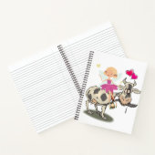 Spiral Notebook Fairy Cow rosa Herzen Notizblock (Innenseite)