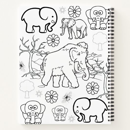 Spiral-Notebook-Farbelemente Notizblock (Rückseite)