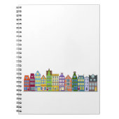 Spiral Notebook - Farbenfrohe Amsterdamer Row Hous Notizblock (Vorderseite)