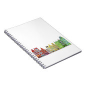Spiral Notebook - Farbenfrohe Amsterdamer Ruhenhäu Notizblock (Rechte Seite)