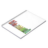Spiral Notebook - Farbenfrohe Amsterdamer Ruhenhäu Notizblock (Linke Seite)