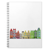 Spiral Notebook - Farbenfrohe Amsterdamer Ruhenhäu Notizblock (Vorderseite)