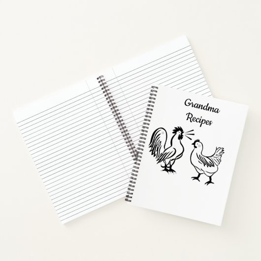 Spiral Notebook-Farbroster Oma Rezepte Notizblock (Innenseite)