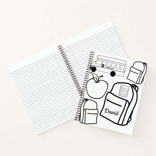 Spiral-Notebook-Farbrücklage Notizblock (Innenseite)