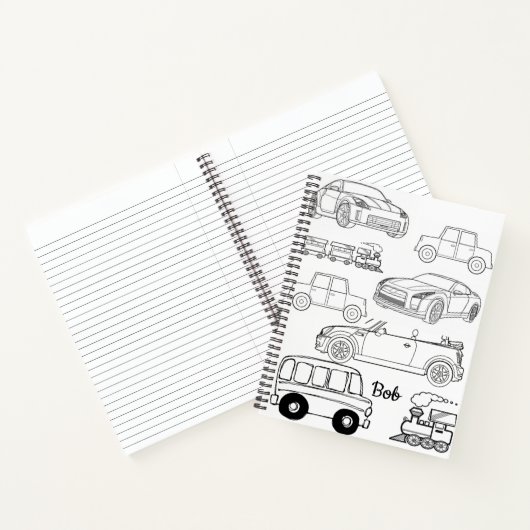 Spiral-Notebook-Farbwagen Notizblock (Innenseite)
