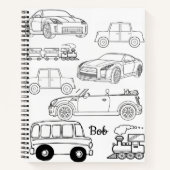 Spiral-Notebook-Farbwagen Notizblock (Vorderseite)