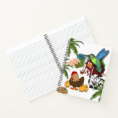 Spiral Notebook Farm Schweine Kühe Katzen Hühner Notizblock (Innenseite)