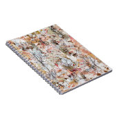 Spiral notebook featuring mixed media artwork. notizblock (Rechte Seite)