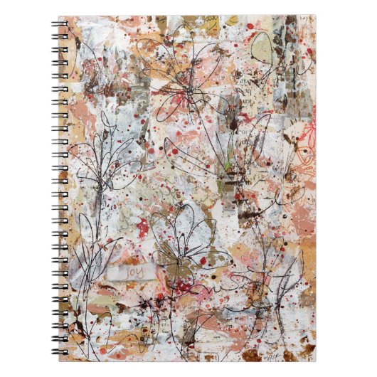 Spiral notebook featuring mixed media artwork. notizblock (Vorderseite)