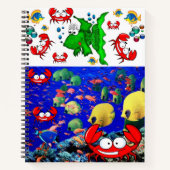 Spiral Notebook Fish Ocean Crab Notizblock (Vorderseite)