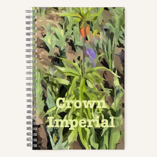 Spiral Notebook floral Crown Imperial Green Notizblock (Vorderseite)
