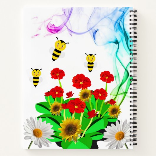 Spiral Notebook Gelbe Sonnenblume Blüte Blüte Notizblock (Rückseite)