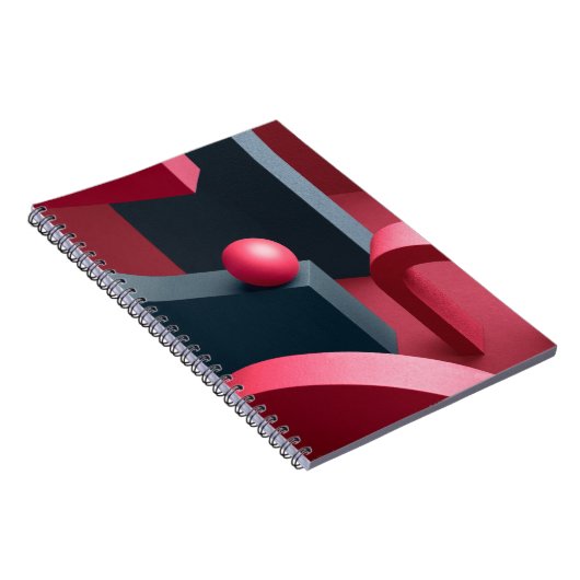 Spiral notebook geometric shapes - Modern notebook Notizblock (Rechte Seite)