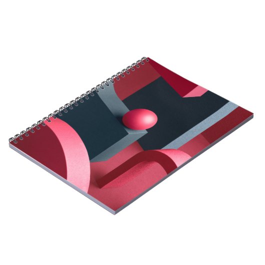 Spiral notebook geometric shapes - Modern notebook Notizblock (Linke Seite)