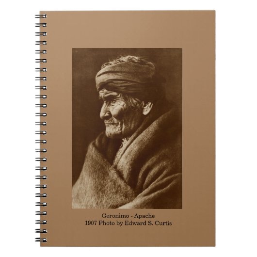 Spiral Notebook Geronimo von Edward S. Curtis Notizblock (Vorderseite)