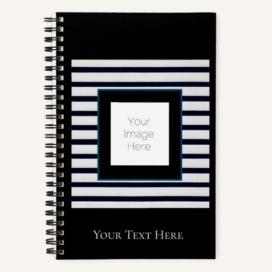 Spiral Notebook gestreift benutzerdefiniertes Foto Notizblock (Vorderseite)