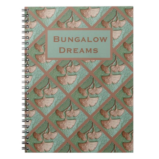 Spiral Notebook Gingko Fliesenprint Notizblock (Vorderseite)