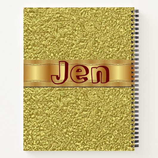 Spiral Notebook Gold Notizblock (Rückseite)