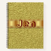 Spiral Notebook Gold Notizblock (Vorderseite)