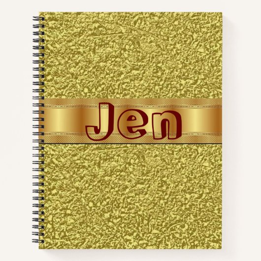 Spiral Notebook Gold Notizblock (Vorderseite)