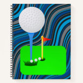 Spiral Notebook Golf Ball Stripe Notizblock (Vorderseite)