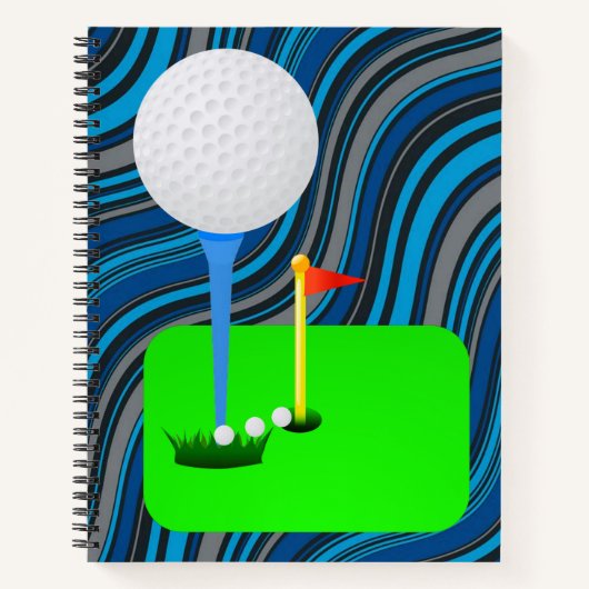 Spiral Notebook Golf Ball Stripe Notizblock (Vorderseite)