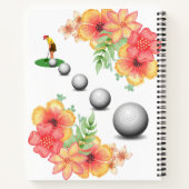 Spiral Notebook Golfer Golf Balls Blues Notizblock (Rückseite)