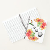 Spiral Notebook Golfer Golf Balls Blues Notizblock (Innenseite)