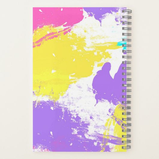 Spiral Notebook-Größe A5, Pastel Abstrakt Notizblock (Rückseite)