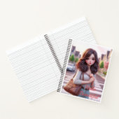 Spiral Notebook Hello Beautiful Lady Notizblock (Innenseite)