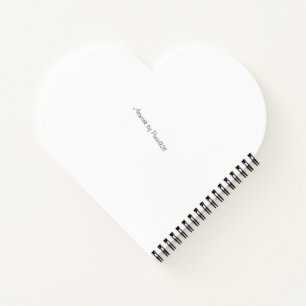 Spiral Notebook Herzform mit Line Art Notizblock