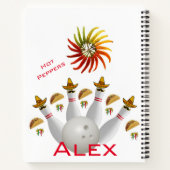 Spiral Notebook Hot Paprikaschoten Bowling Balls Notizblock (Rückseite)