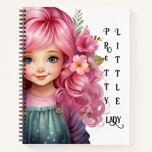 Spiral Notebook - Hübsche Little Lady Notizblock (Vorderseite)