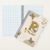 Spiral-Notebook im Collage-Stil mit Initial R Notizblock (Innen)