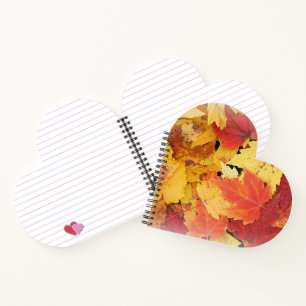 Spiral-Notebook im Herbst Notizblock