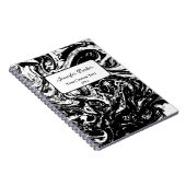 Spiral-Notebook im Stil Schwarzweiß-Marmor Notizblock (Rechte Seite)