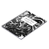 Spiral-Notebook im Stil Schwarzweiß-Marmor Notizblock (Linke Seite)