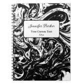 Spiral-Notebook im Stil Schwarzweiß-Marmor Notizblock (Vorderseite)