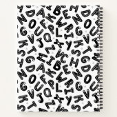 Spiral-Notebook in Schwarz/Weiß-Sprache Notizblock (Rückseite)