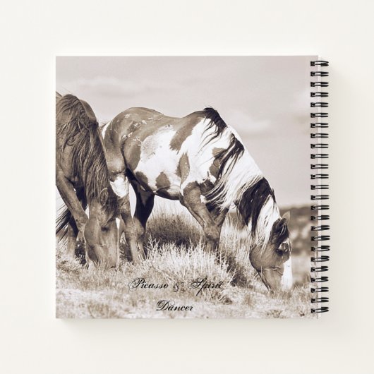 Spiral Notebook Journal Wild Horse Picasso Covers Notizblock (Rückseite)