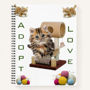 Spiral Notebook Kitten Cat Condo Cat Adoption Lieb Notizblock