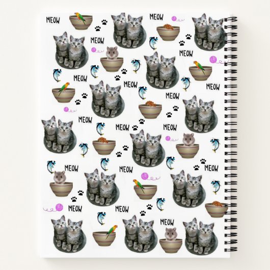 Spiral Notebook Kitten Meow Cat Notizblock (Rückseite)
