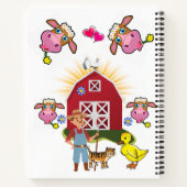 Spiral Notebook Kuh Bauer Gelbe Ente Katze Notizblock (Rückseite)