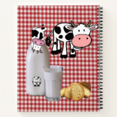 Spiral Notebook Kuh Kariertes Brot Notizblock (Rückseite)