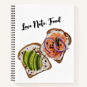 Spiral Notebook Liebe Food Notizblock