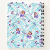 Spiral Notebook Lila Angle Hearts Blue Feathers Notizblock (Rückseite)