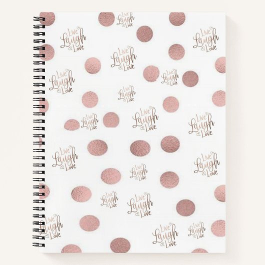 Spiral Notebook Live Lagh Liebe Rose Notizblock (Vorderseite)
