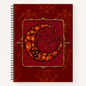 Spiral Notebook Lovely Moon Design Notizblock (Vorderseite)