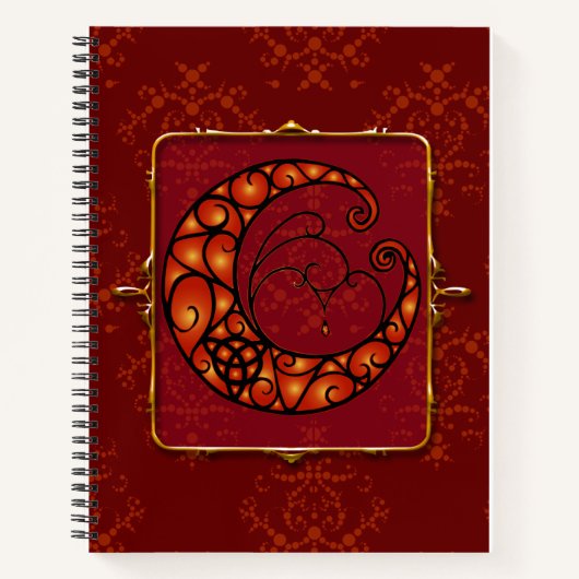 Spiral Notebook Lovely Moon Design Notizblock (Vorderseite)