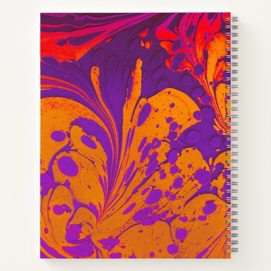 spiral notebook marble design 120 squared pages notizblock (Rückseite)